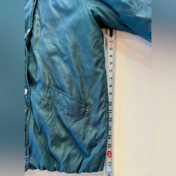 London Fog Vintage Green Coat Puffer Pockets Women’s Small Dark Sage - Picture 8 of 15